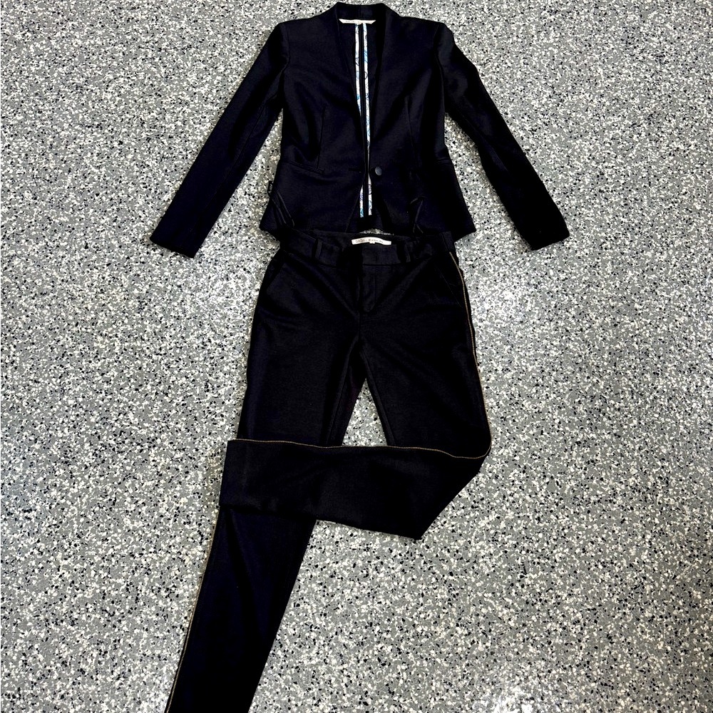 Rachel Roy blazer and trousers set XS black